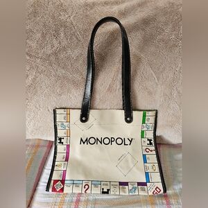 Monopoly Themed Tote Bag - Black and Cream